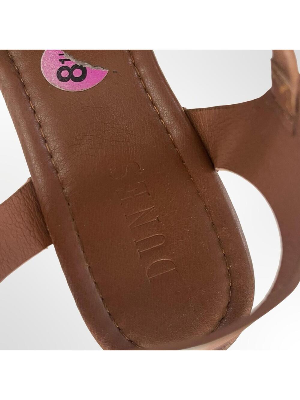 Dunes Women’s Tan Woven Front Ankle-Strap Sandals - size 8.5 - Picture 5 of 7